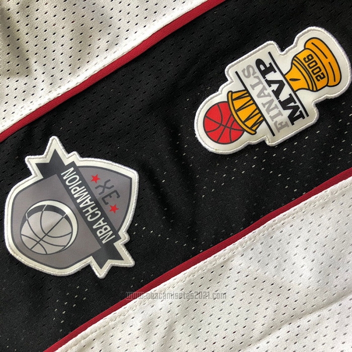 Camiseta Miami Heat Dwyane Wade #3 Mitchell & Ness 2003-19 Blanco